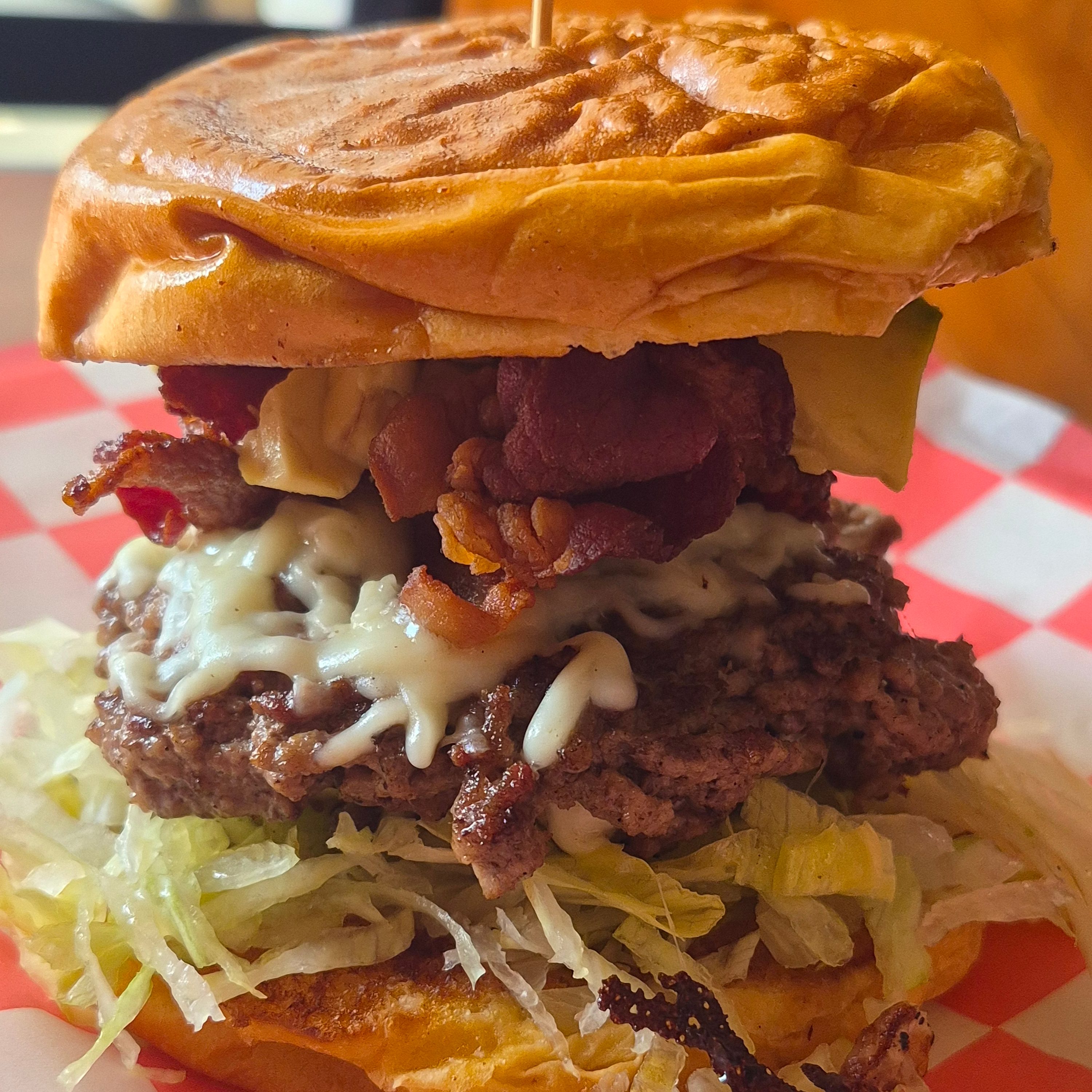 Bacon Avocado Smash Burger.