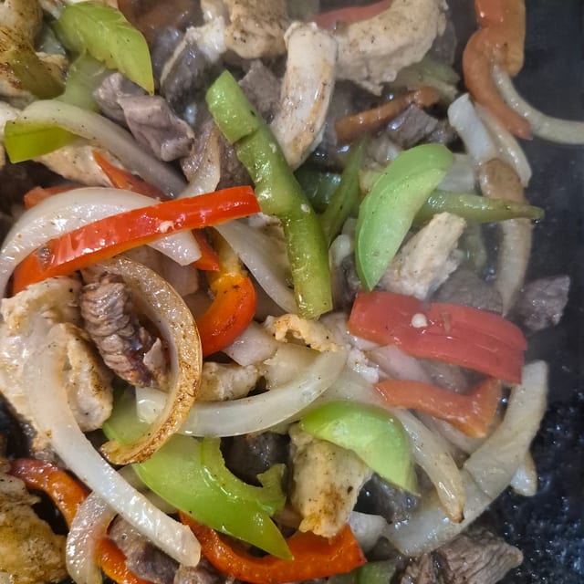 Chicken & Steak Fajitas.